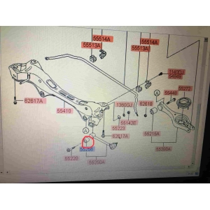 Сайлентблок заднего развального рычага (внутренний к балке)